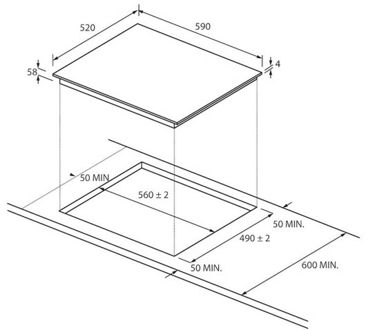 Candy Idea CI642CTT/E1 Zwart Ingebouwd 59 cm Inductiekookplaat zones 4 zone(s) - Afbeelding 5
