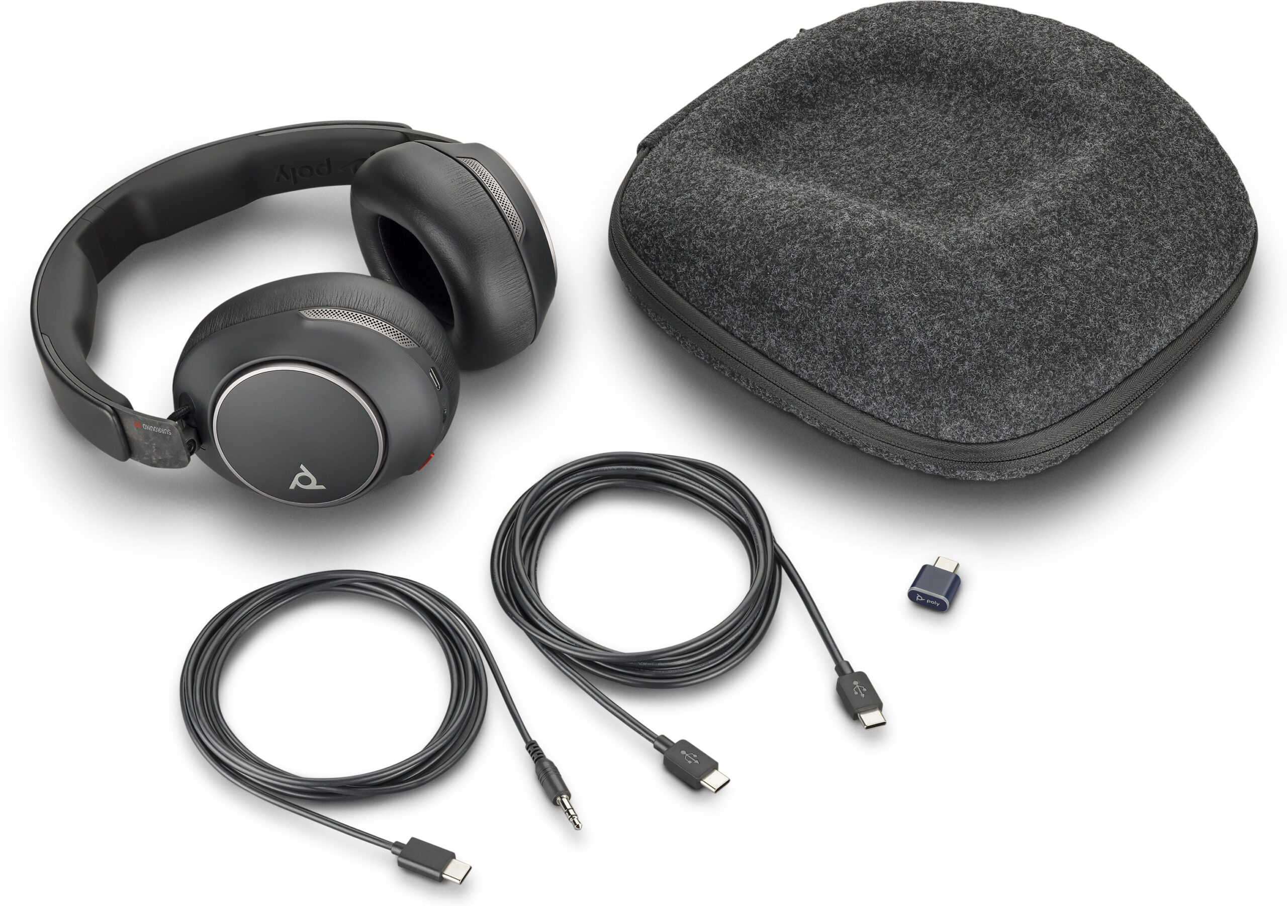 POLY Voyager Surround 80 UC USB-C Headset + USB-C/A-adapter - Afbeelding 7