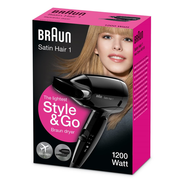 Braun HD130 haardroger 1200 W Zwart - Afbeelding 3