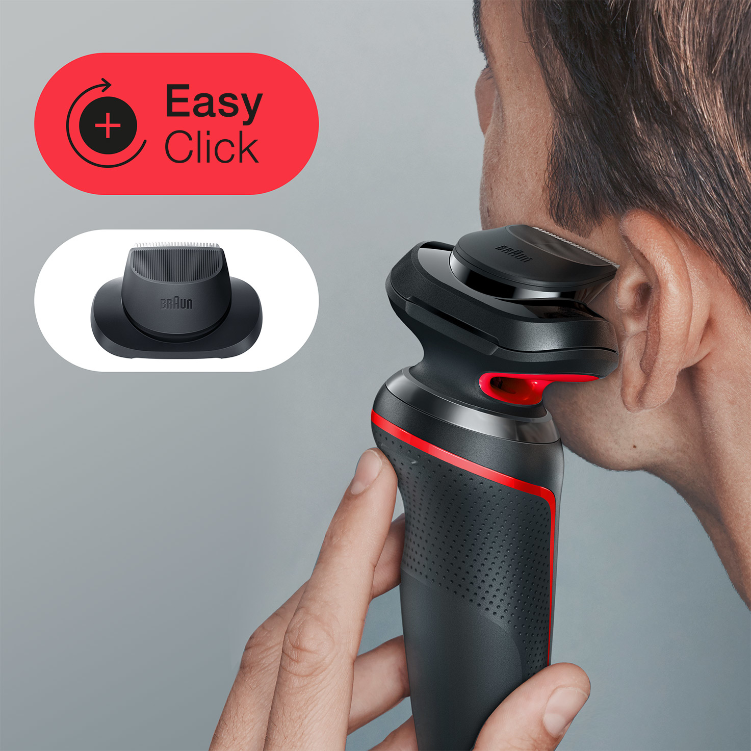 Braun Series 5 51-R1200S scheerapparaat Scheerapparaat met scheerblad Trimmer Zwart, Rood - Afbeelding 6