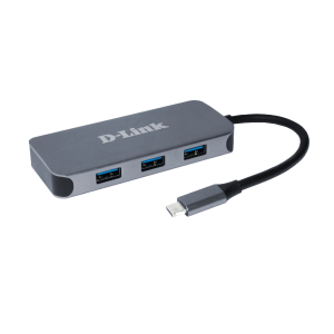 D-Link 6-in-1 USB-C Hub met HDMI/Gigabit Ethernet/Stroomvoorziening DUB-2335