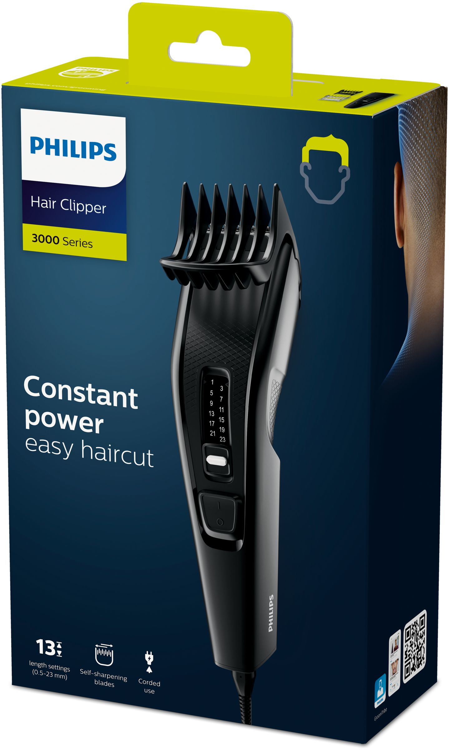 Philips 3000 series Tondeuse met roestvrijstalen mesjes - Afbeelding 2