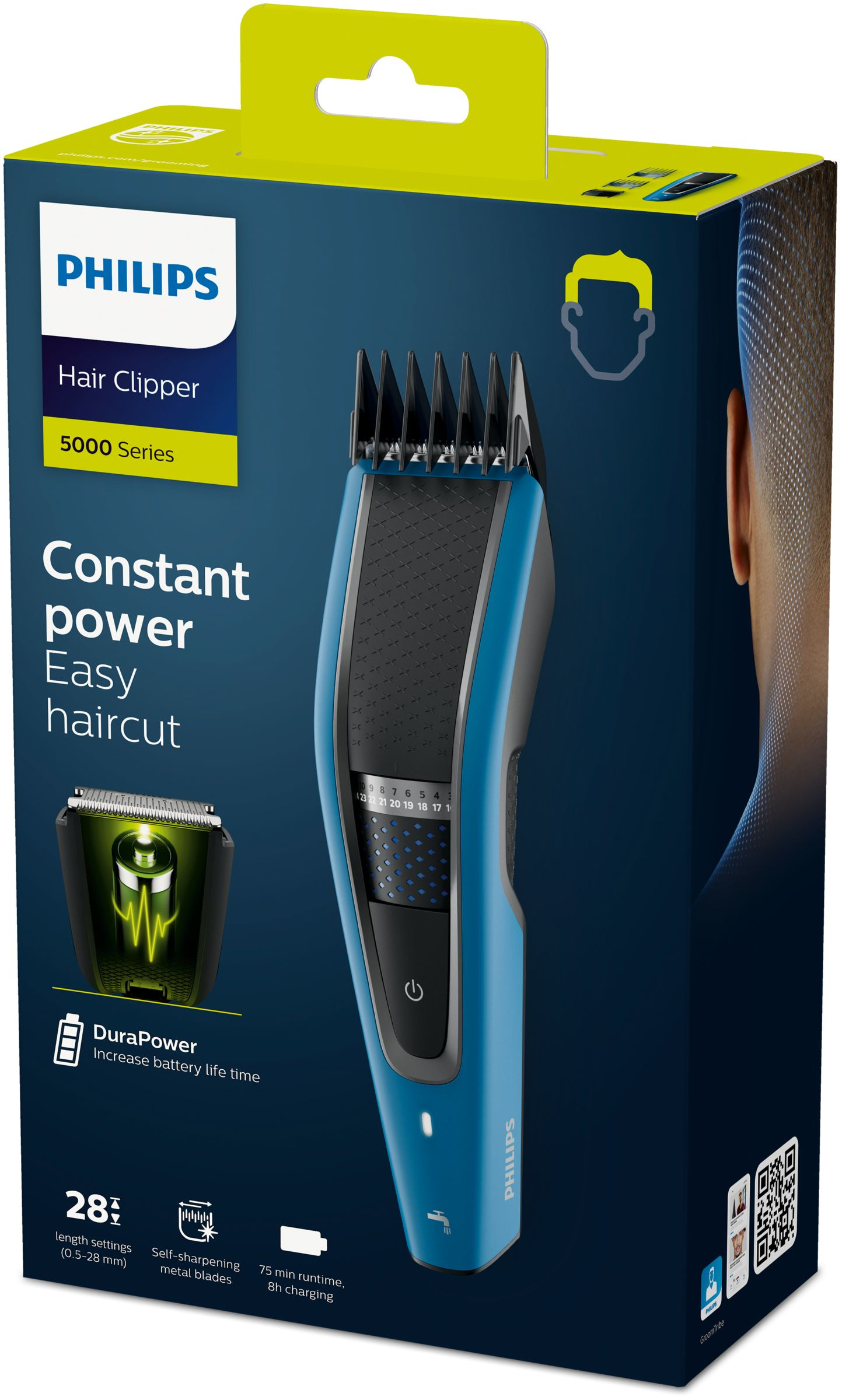 Philips 5000 series Trim-n-Flow PRO-technologie, afspoelbare tondeuse - Afbeelding 2