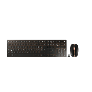 CHERRY DW 9100 SLIM toetsenbord Inclusief muis Universeel RF-draadloos + Bluetooth QWERTZ Zwitsers Zwart