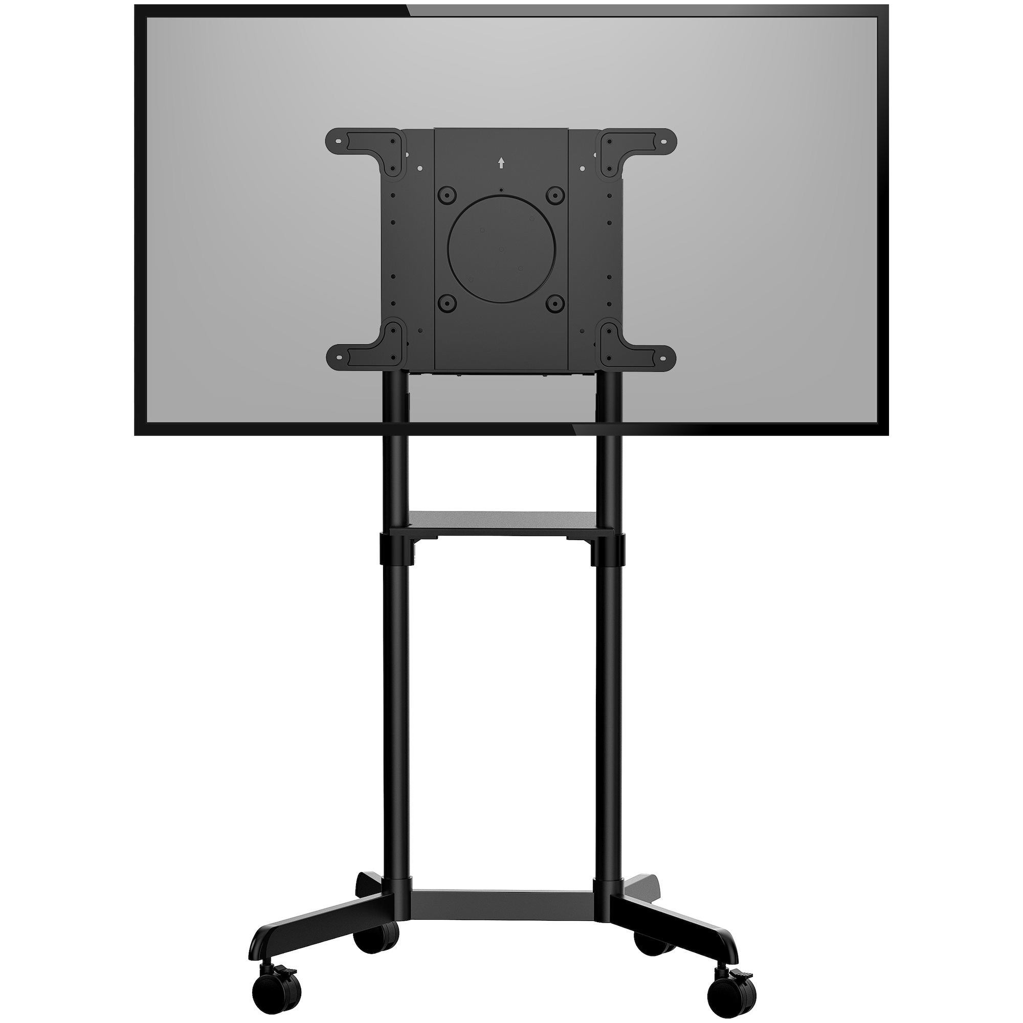 StarTech.com Verrijdbare TV Standaard - Mobiele TV Vloerstandaard voor 37-70" VESA Scherm (70kg) - TV Trolley met Schap en Opbergvak - Roteren/Kantelen - Universele TV Mount op Wielen - Afbeelding 4