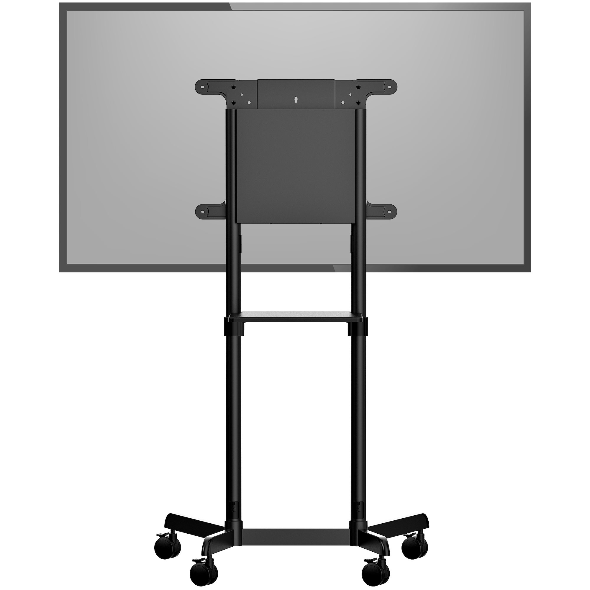 StarTech.com Verrijdbare TV Standaard - Mobiele TV Vloerstandaard voor 37-70" VESA Scherm (70kg) - TV Trolley met Schap en Opbergvak - Roteren/Kantelen - Universele TV Mount op Wielen - Afbeelding 5