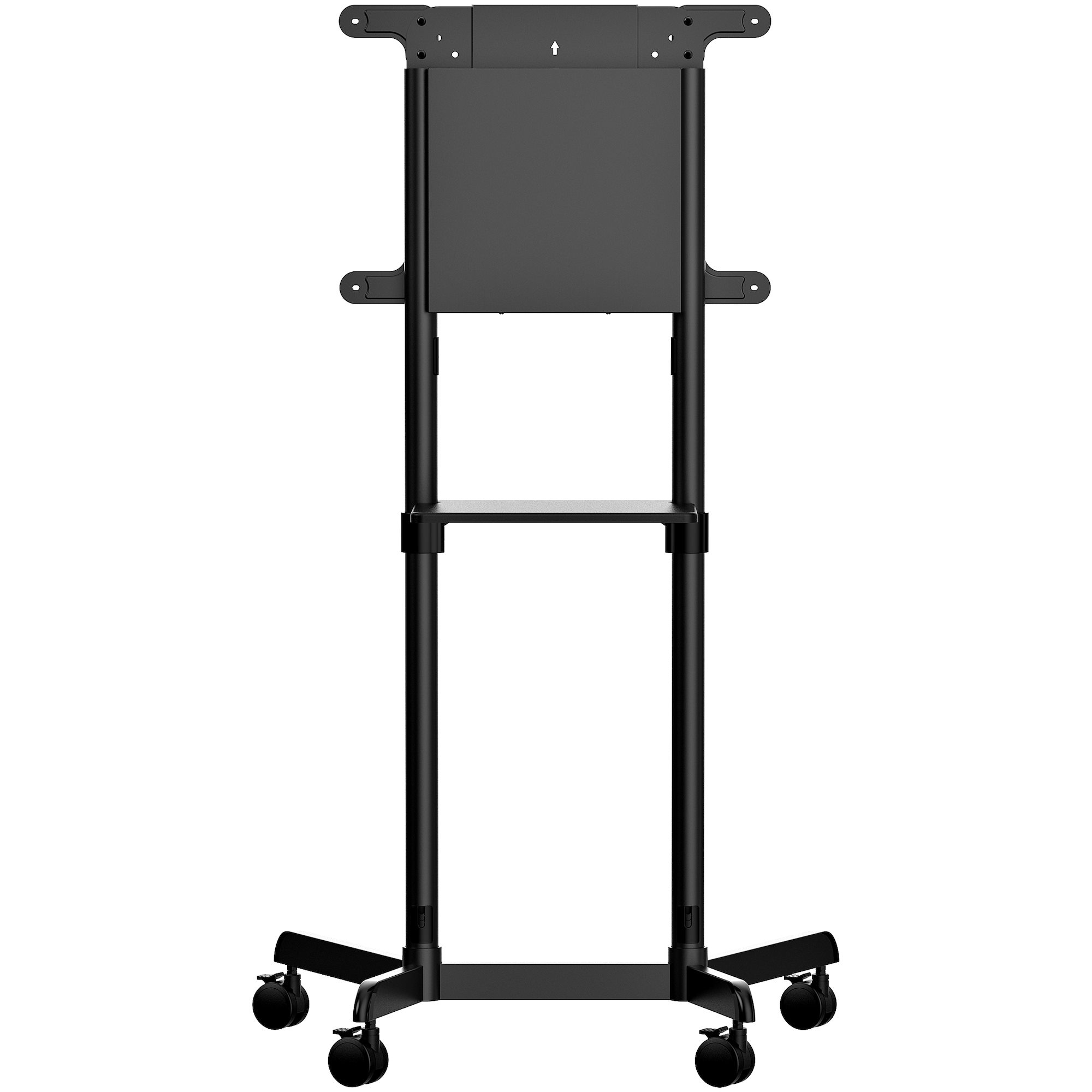 StarTech.com Verrijdbare TV Standaard - Mobiele TV Vloerstandaard voor 37-70" VESA Scherm (70kg) - TV Trolley met Schap en Opbergvak - Roteren/Kantelen - Universele TV Mount op Wielen - Afbeelding 2