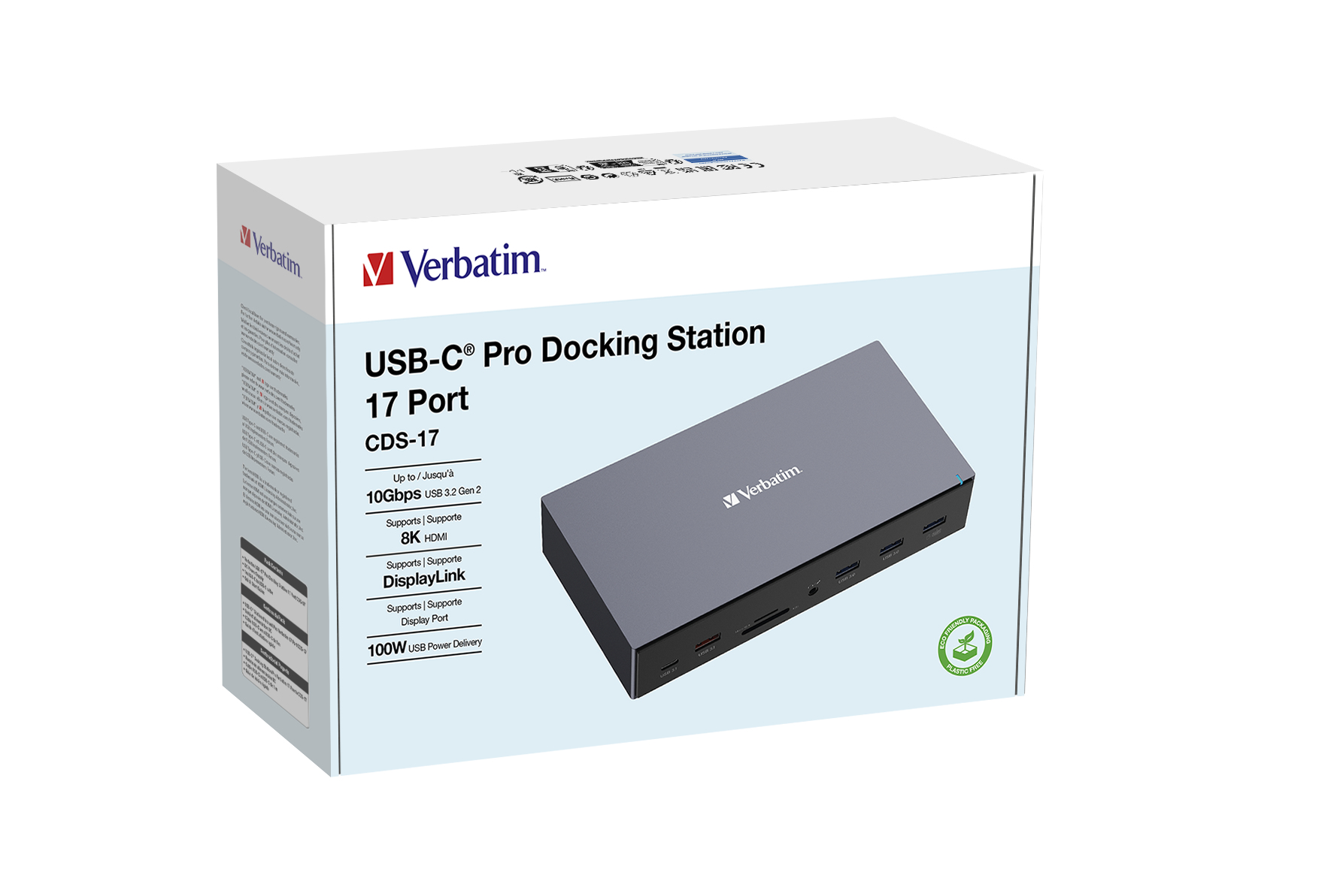 Verbatim USB-C Pro docking station CDS-17: 17 poorten - Afbeelding 3