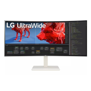 WR85C - 38 inch - Curved - Ultrawide Quad HD+ Nano IPS LED Monitor - 3840x1600 - White - HAS / RJ45 / USB-C