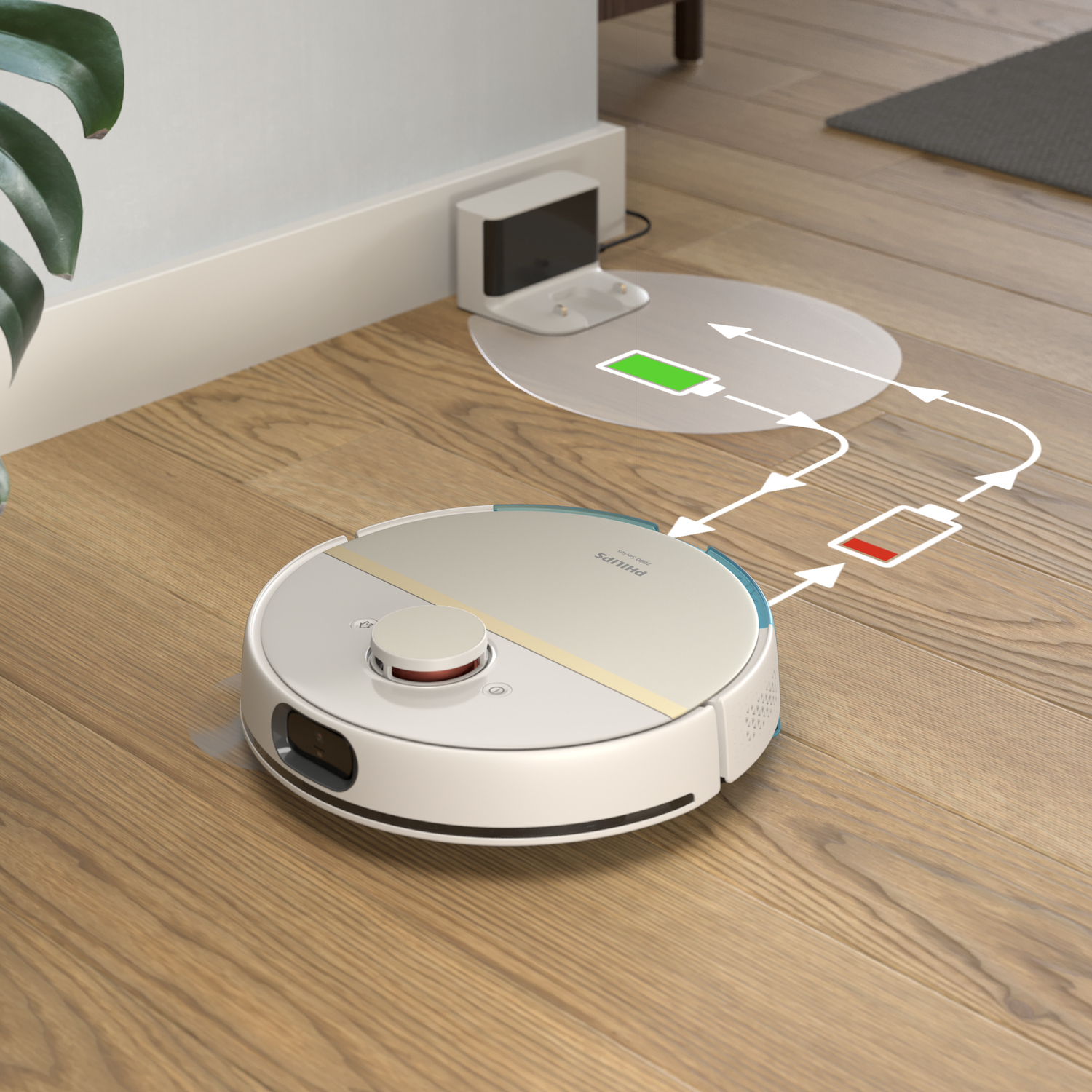 Philips 7000 series HomeRun Aqua XU7000/02 Robotstofzuiger met dweilfunctie - Afbeelding 3