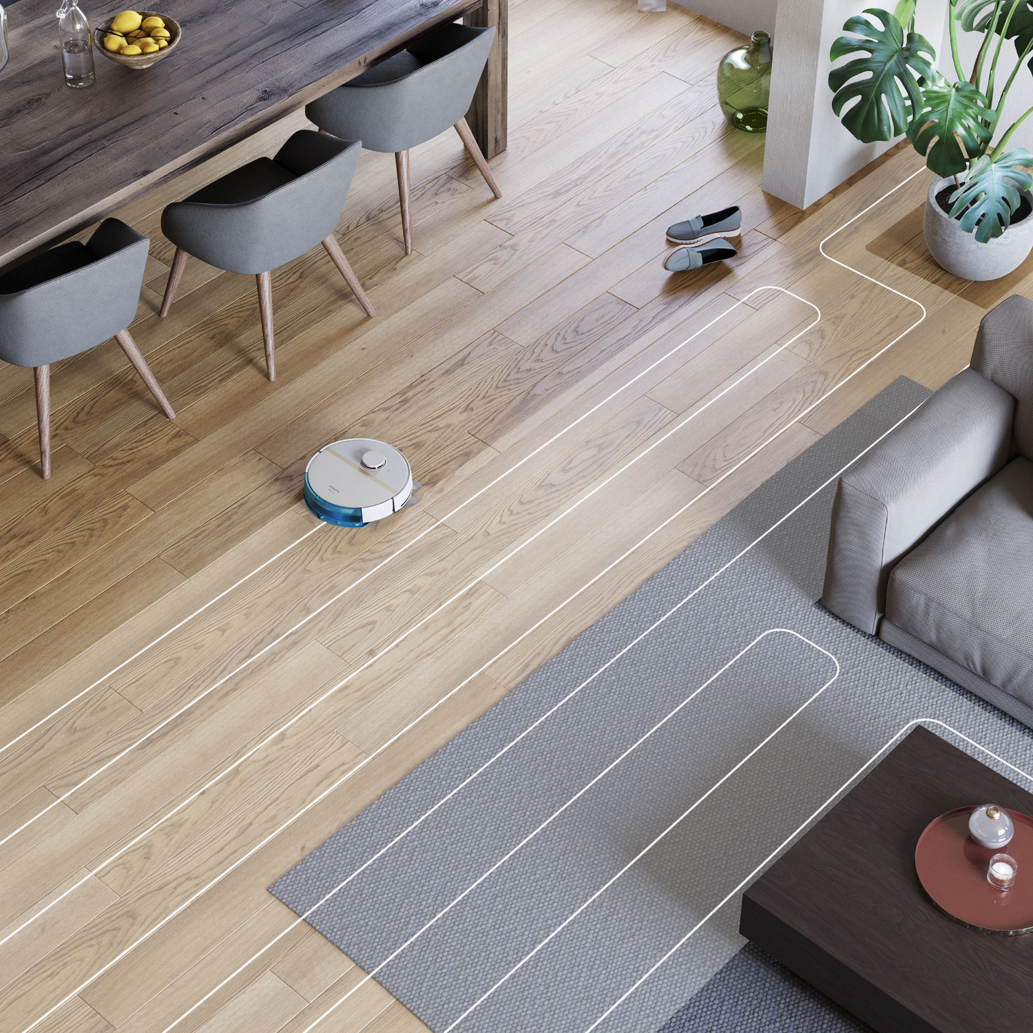 Philips 7000 series HomeRun Aqua XU7000/02 Robotstofzuiger met dweilfunctie - Afbeelding 2