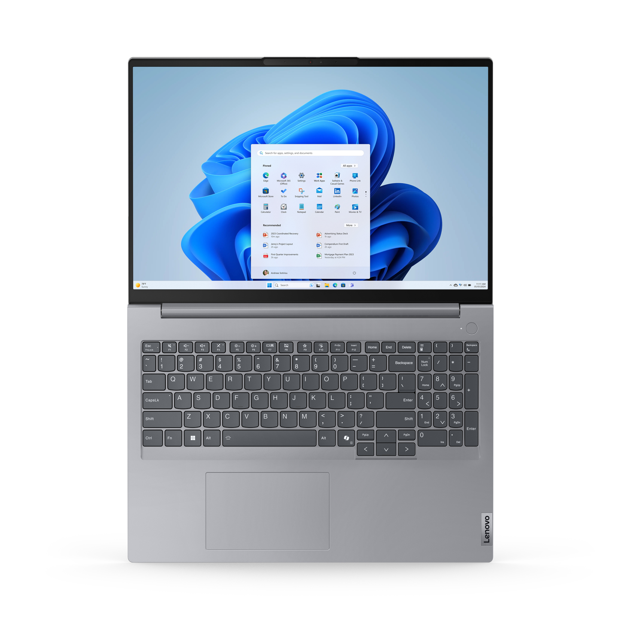 Lenovo ThinkBook 16 G7 IML Intel Core Ultra 5 125U Laptop 40,6 cm (16") WUXGA 16 GB LPDDR5-SDRAM 256 GB SSD Wi-Fi 6E (802.11ax) Windows 11 Pro Grijs - Afbeelding 14