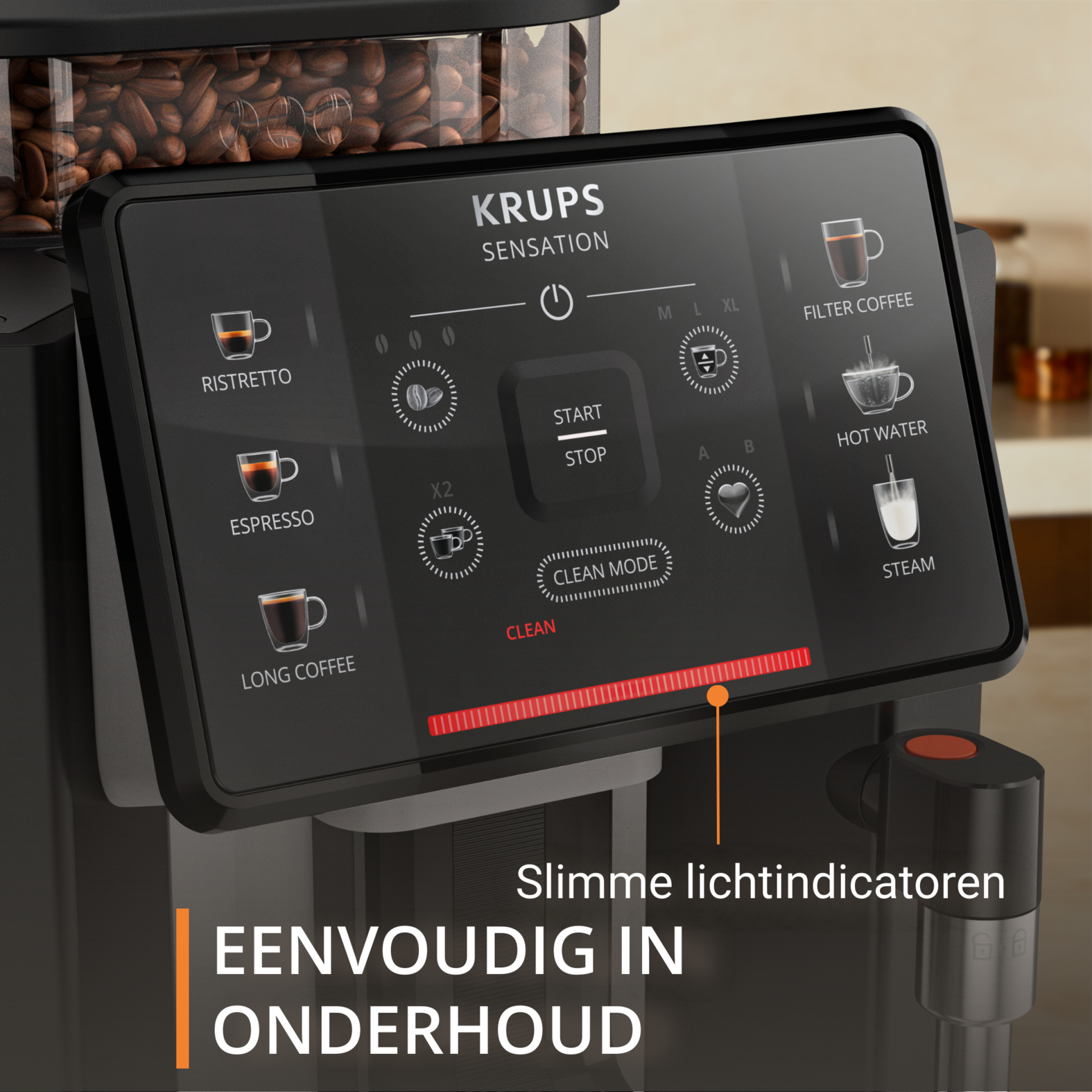 Krups Sensation EA910A EA910A volautomatische espressomachine zwart/nube - Afbeelding 4