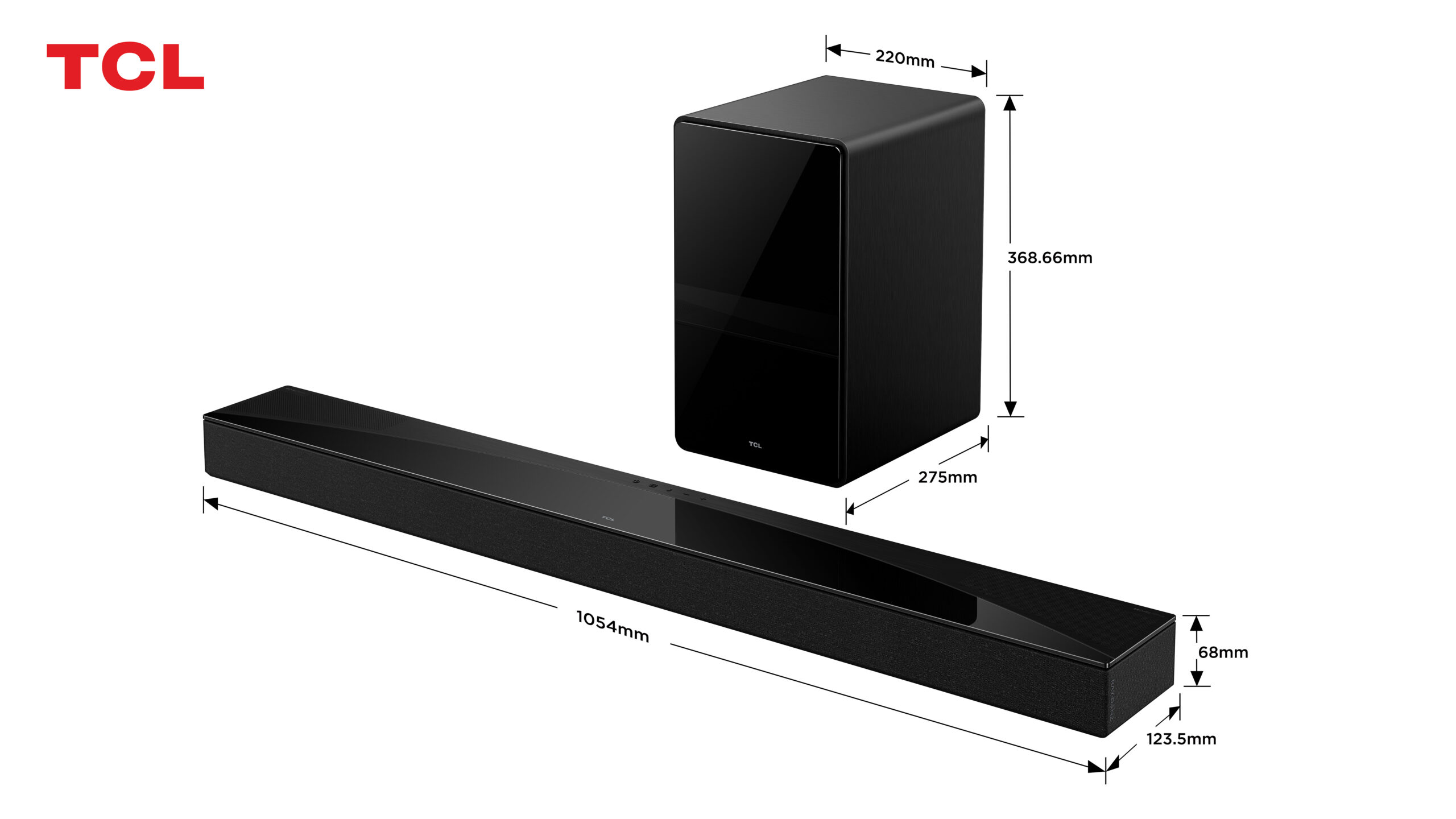 TCL Q Q75H Class 5.1.2 Channel Sound Bar with Dolby Atmos, Ray Danz Technology - Afbeelding 3