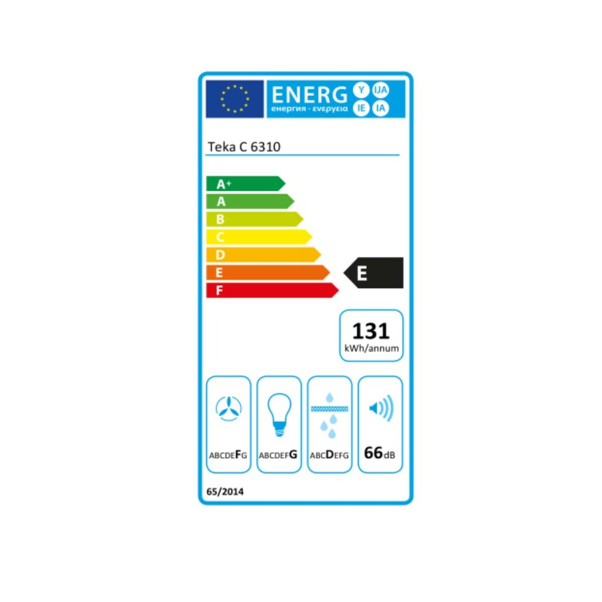 Conventionele Afzuigkap Teka C6310 60 cm 235 m³/h 66 dB 130W Staal - Afbeelding 2