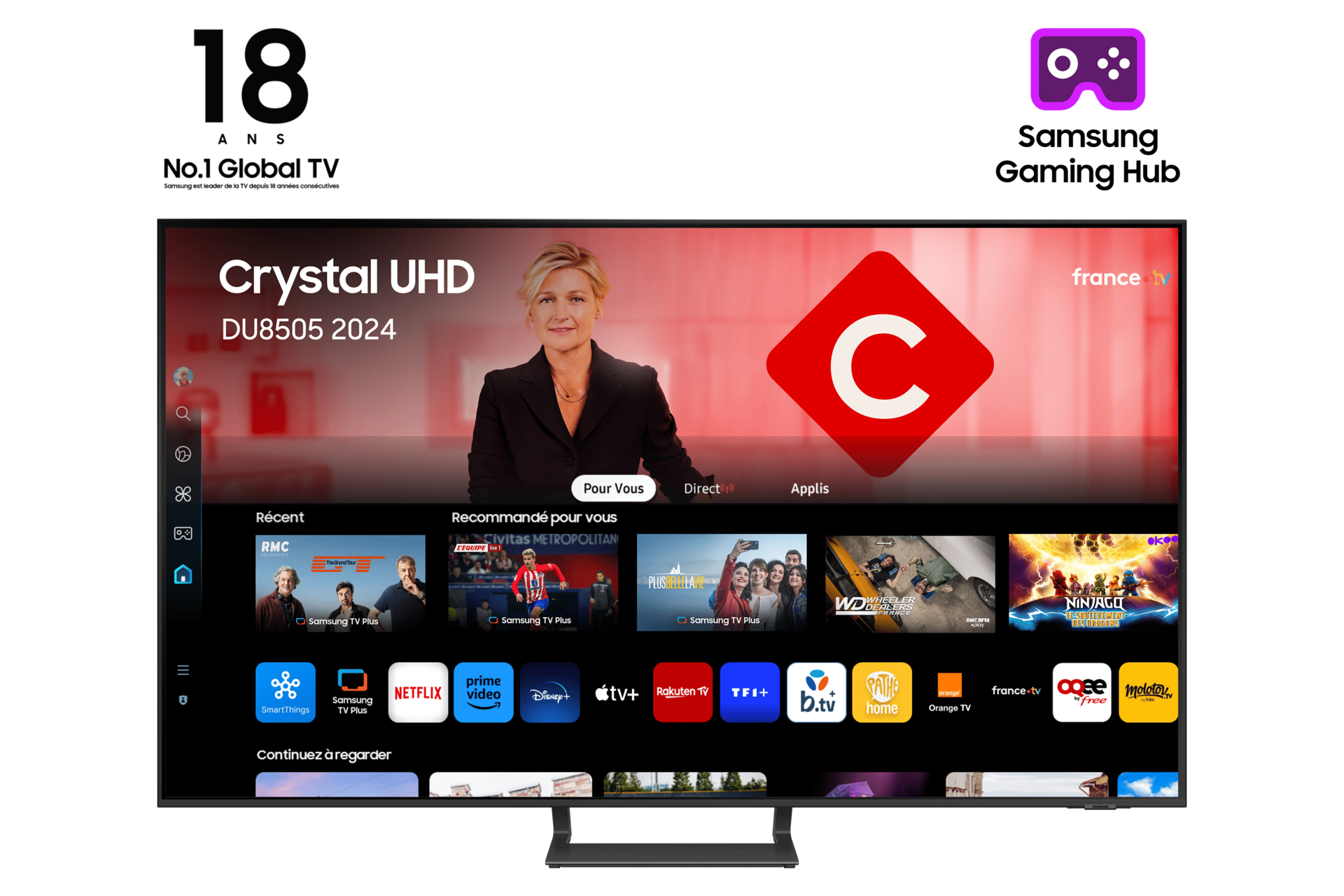 Samsung 4K Smart Crystal LED TV 55DU8505 55" - Afbeelding 3