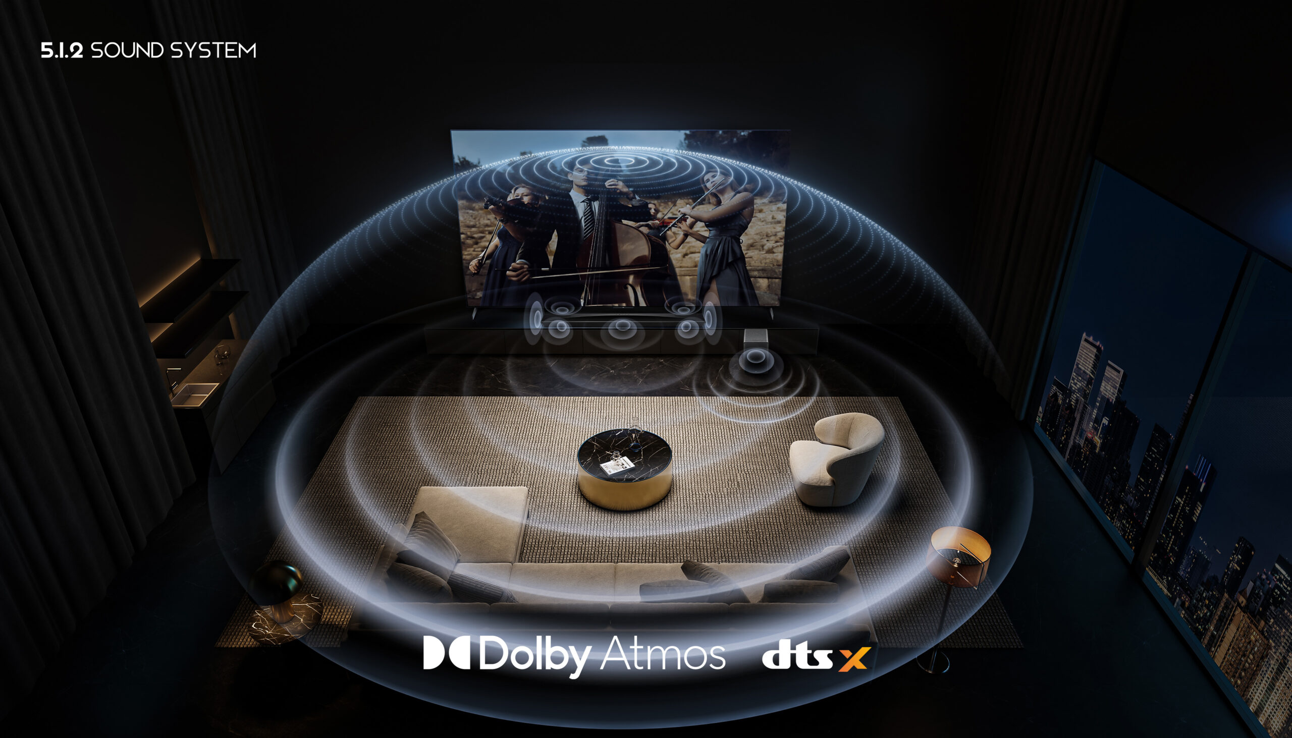 TCL Q Q75H Class 5.1.2 Channel Sound Bar with Dolby Atmos, Ray Danz Technology - Afbeelding 5