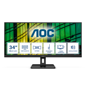 AOC U34E2M computer monitor 86,4 cm (34") 3440 x 1440 Pixels Wide Quad HD Zwart