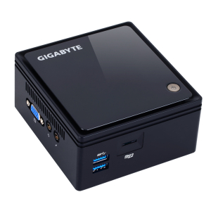 GIGABYTE GB-BACE-3160 PC/workstation barebone 0,69L maat pc Zwart J3160 1,6 GHz