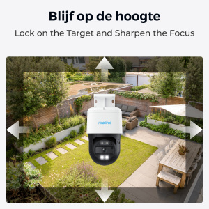 Reolink P830 - Slimme 4K PT-beveiligingscamera, automatisch volgen, detectie van personen/voertuigen/huisdieren, 355° draaien en 90° kantelen