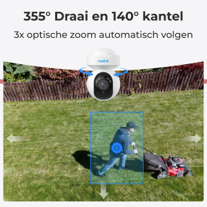 Reolink E Series E-serie E540 - 5 MP wifi-buitencamera, detectie van personen/voertuigen/dieren, pan en tilt, 3x optische zoom