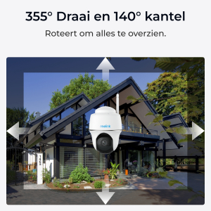 Reolink Argus Series Argus-serie B420 - 3 MP Wi-Fi-camera voor buitengebruik, Pan & Tilt, persoons-/voertuigdetectie, tweewegaudio