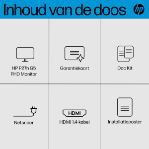 HP P27h G5 computer monitor 68,6 cm (27") 1920 x 1080 Pixels Full HD Zwart