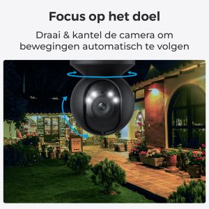 Reolink E Series E-serie E540-B- 5 MP wifi-buitencamera, detectie van personen/voertuigen/dieren, pan en tilt, 3x optische zoom
