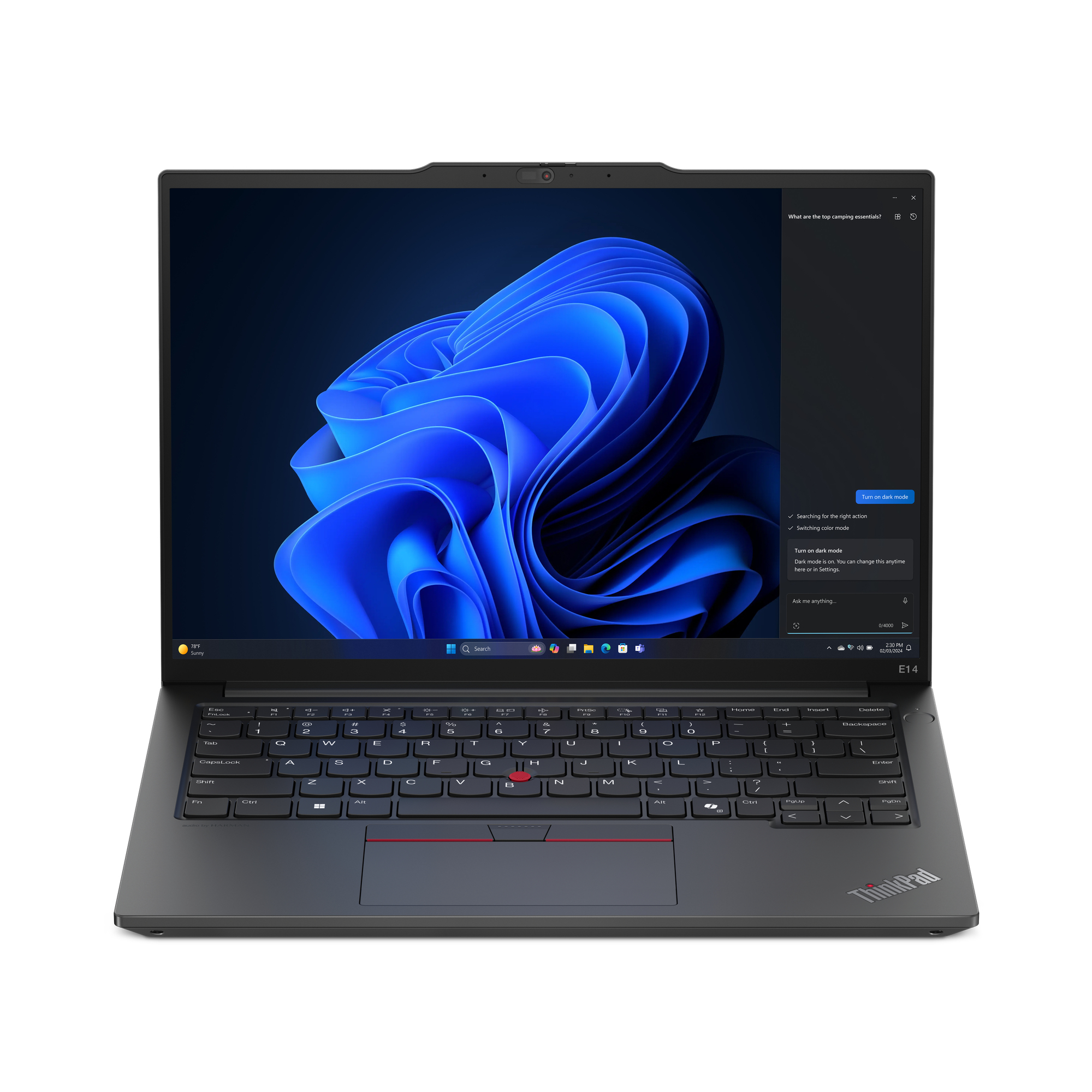 Lenovo ThinkPad E14 Gen 6 (Intel) Intel Core Ultra 5 125U Laptop 35,6 cm (14") WUXGA 16 GB DDR5-SDRAM 512 GB SSD Wi-Fi 6E (802.11ax) Windows 11 Pro Engels Zwart - Afbeelding 12