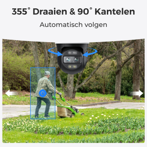 Reolink TrackMix Series W760 - 4K buitencamera, dubbele weergave, automatische zoomtracking, 2,4/5 GHz wifi, nachtzicht in kleur