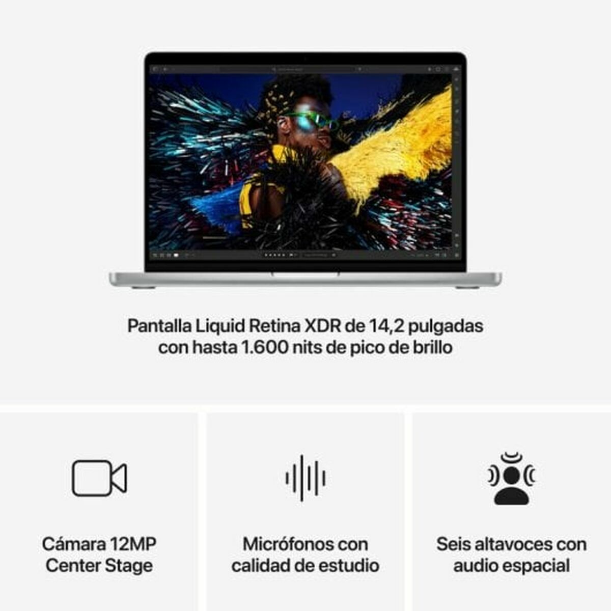 Laptop Apple MX2G3Y/A 14,2" M2 36 GB RAM 1 TB SSD - Afbeelding 6