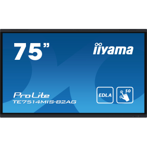 iiyama PROLITE TE7514MIS-B2AG Digitale signage flatscreen 190,5 cm (75") LCD Wifi 435 cd/m² 4K Ultra HD Zwart Touchscreen Type processor Android 24/7