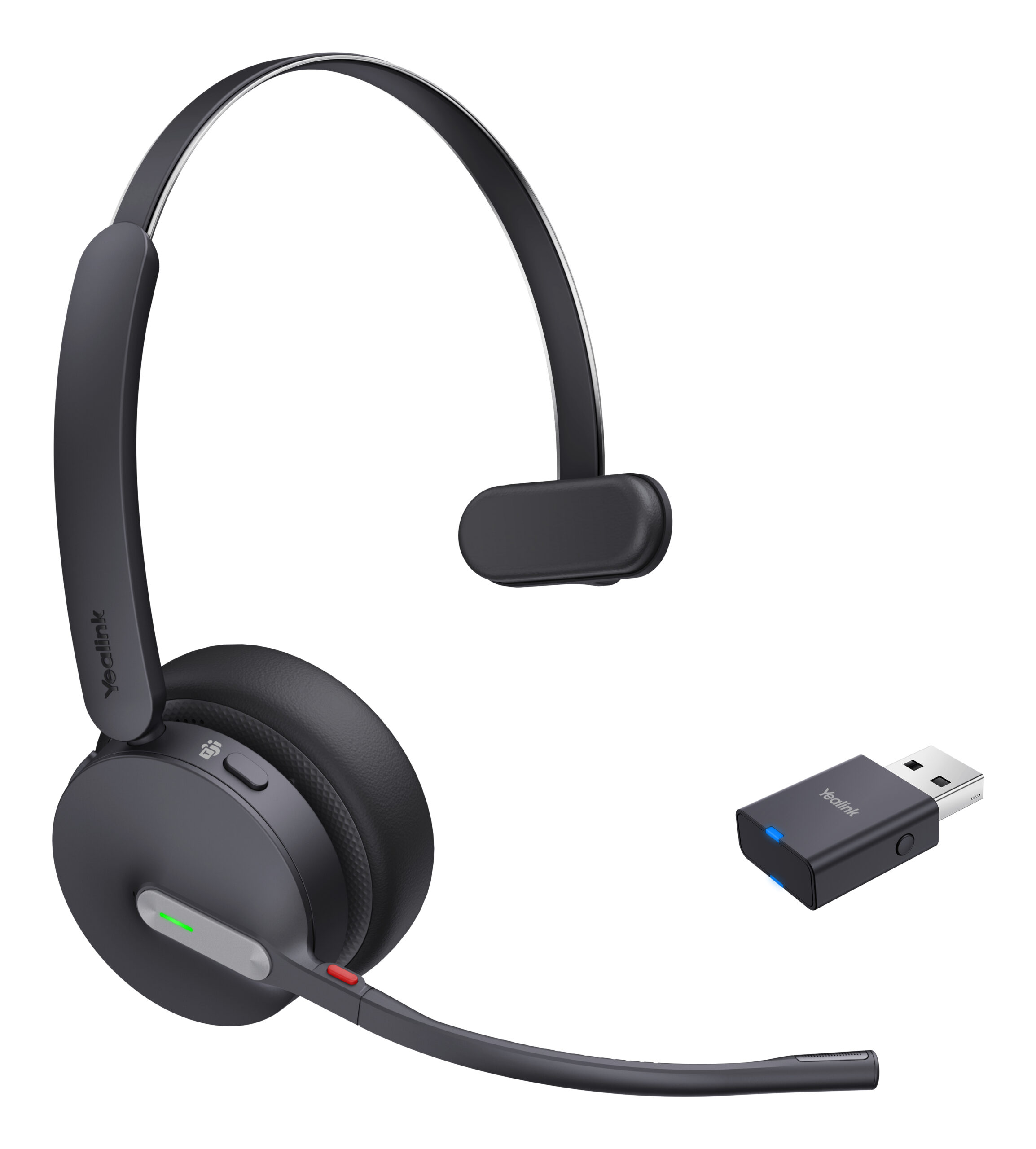 Yealink WH64 Hybrid Mono Teams Headset Draadloos Hoofdband Kantoor/callcenter Micro-USB Bluetooth Zwart - Afbeelding 2