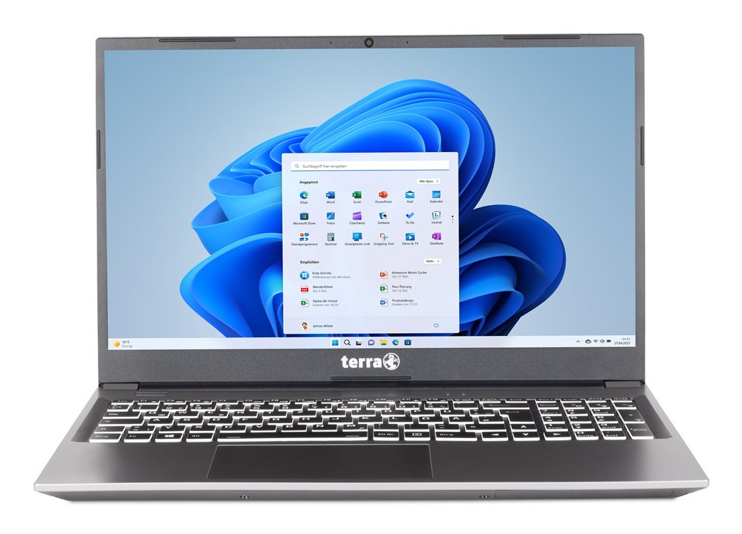 TERRA US1220778 laptop Intel® Core™ i3 i3-1215U 39,6 cm (15.6") Full HD 8 GB DDR4-SDRAM 500 GB SSD Wi-Fi 6 (802.11ax) Windows 11 Home Grijs - Afbeelding 2