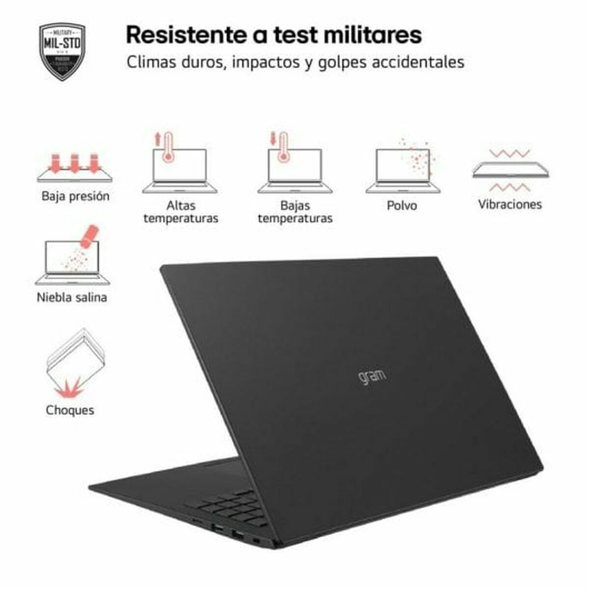 Laptop LG 16ZD90S-G.AX75B 16" Intel Core Ultra 7 155H 16 GB RAM 512 GB SSD Qwerty - Afbeelding 5