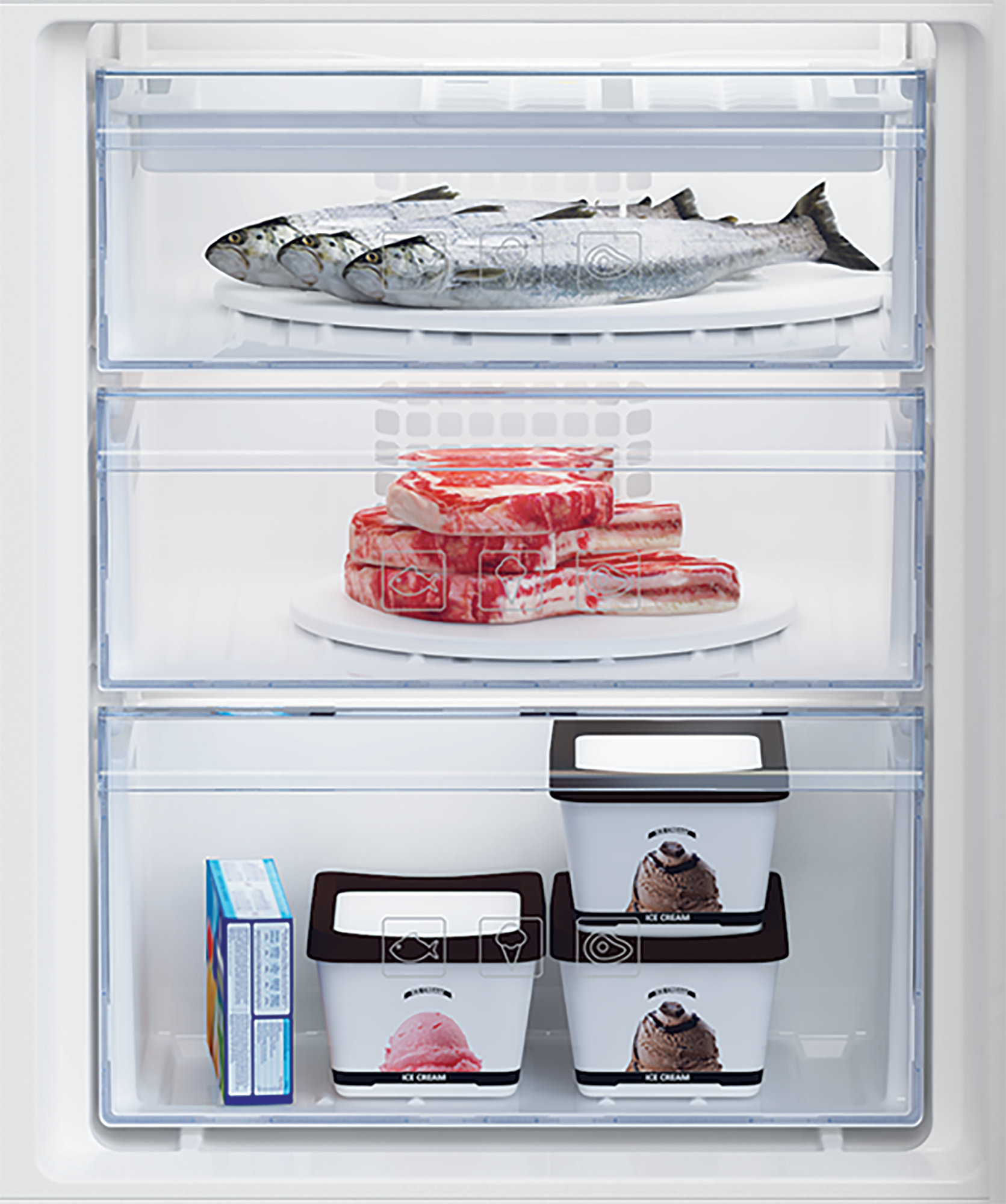 Beko BCSA285K4SN koel-vriescombinatie Ingebouwd 271 l E Wit - Afbeelding 4