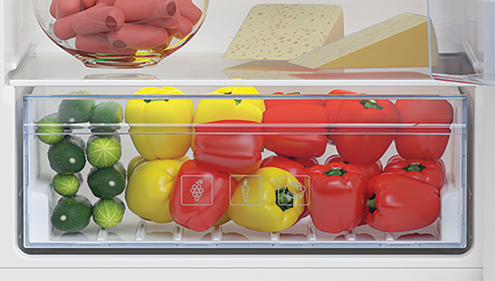 Beko BCSA285K4SN koel-vriescombinatie Ingebouwd 271 l E Wit - Afbeelding 2