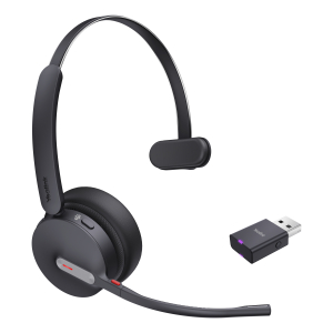 Yealink WH64 Hybrid Mono Teams Headset Draadloos Hoofdband Kantoor/callcenter Micro-USB Bluetooth Zwart