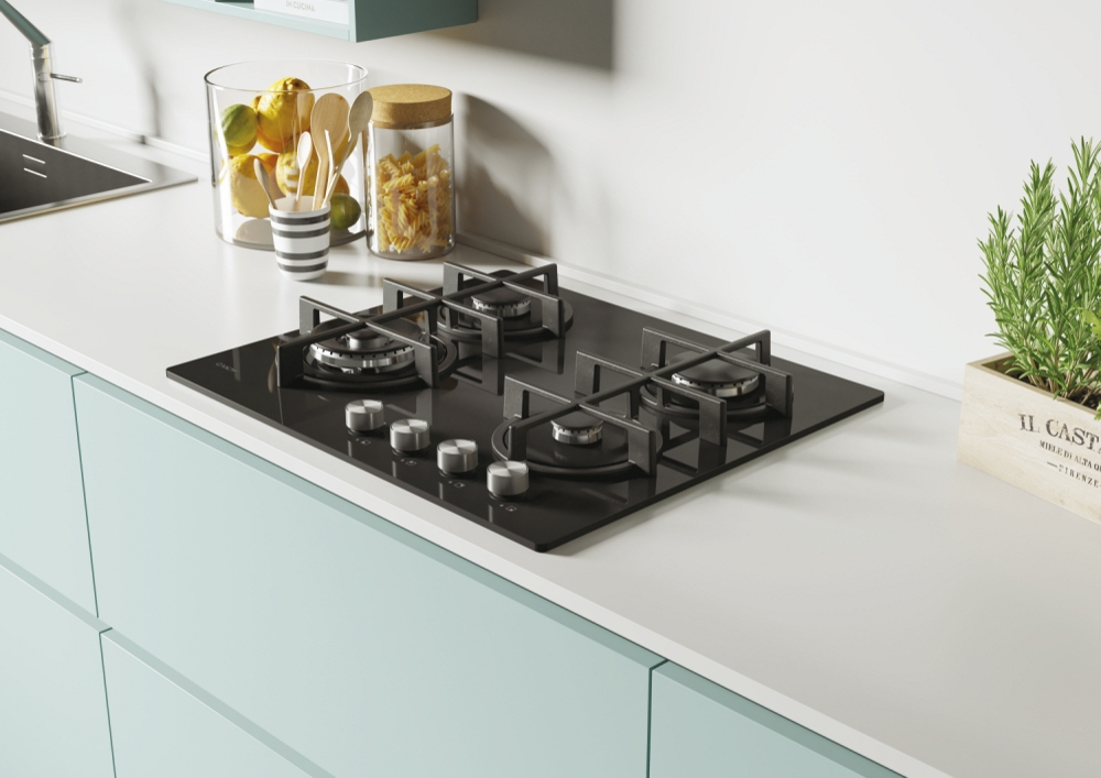 Candy CDK6GF4WEKB Zwart Ingebouwd 59.5 cm Gaskookplaat 4 zone(s) - Afbeelding 3