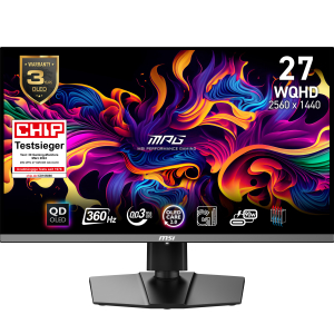 MSI MPG 271QRXDE QD-OLED computer monitor 67,3 cm (26.5") 2560 x 1440 Pixels Wide Quad HD Zwart