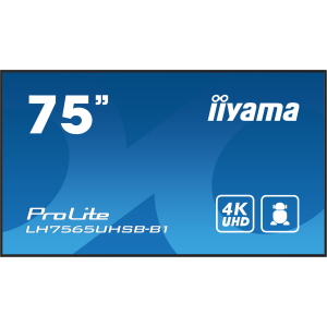 iiyama LH7575UHS-B1AG beeldkrant Digitale signage flatscreen 190,5 cm (75") LCD Wifi 500 cd/m² 4K Ultra HD Zwart Type processor Android 11 24/7