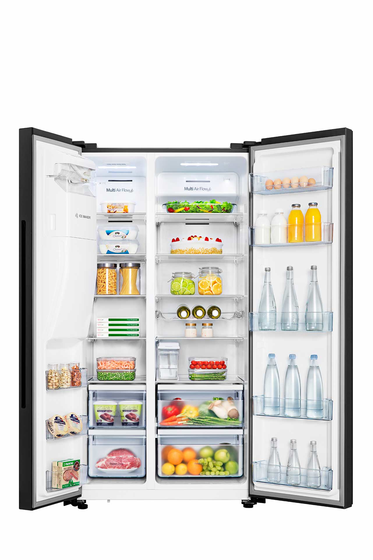 Hisense RS694N4GBE amerikaanse koelkast Vrijstaand 562 l E Zwart - Afbeelding 3