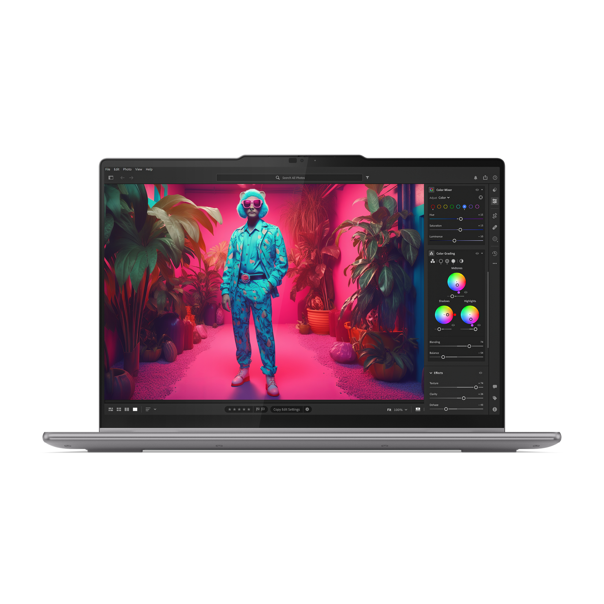 Lenovo 7 2-in-1 AMD Ryzen™ 5 8640HS Hybrid (2-in-1) 35.6 cm (14") Touchscreen WUXGA 16 GB LPDDR5x-SDRAM 1 TB SSD Wi-Fi 6E (802.11ax) Windows Home 11 Grey - Afbeelding 5