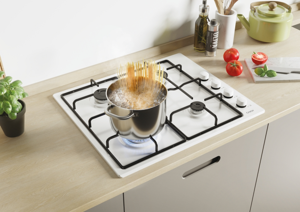 Candy Idea CHW6LWW Wit Ingebouwd 60 cm Gaskookplaat 4 zone(s) - Afbeelding 3