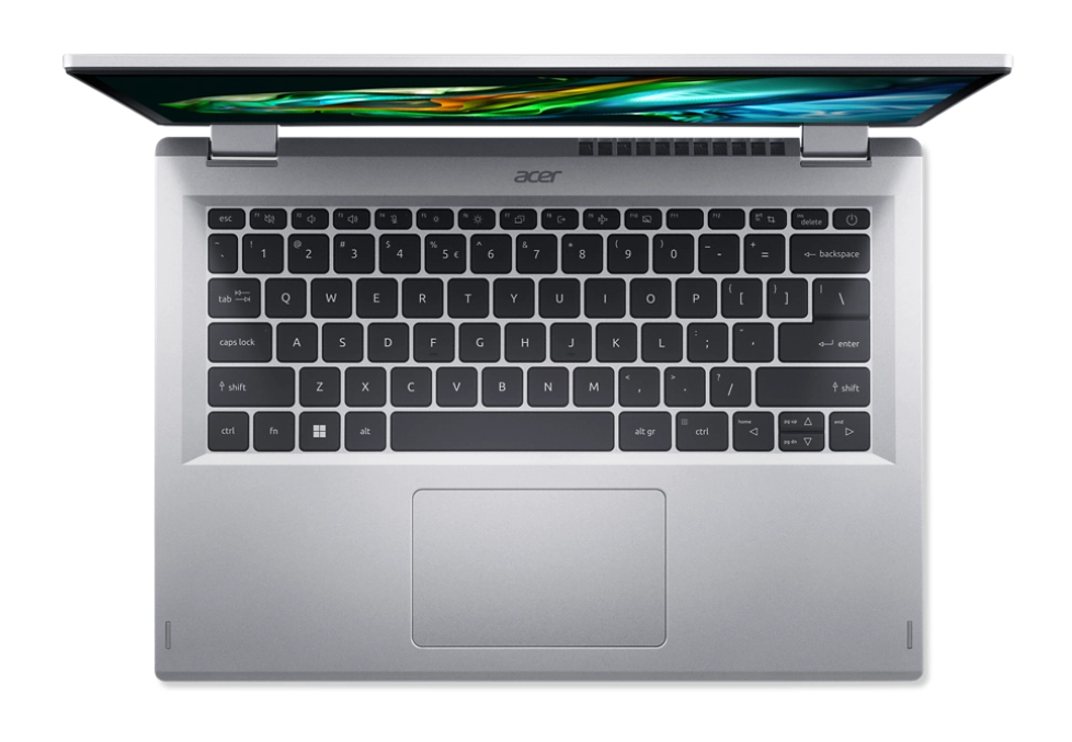 Acer Aspire 3 Spin 14 A3SP14-31PT-310V Intel® Core™ i3 i3-N305 Hybride (2-in-1) 35,6 cm (14") Touchscreen WUXGA 8 GB LPDDR5-SDRAM 512 GB SSD Wi-Fi 6 (802.11ax) Windows 11 Home Zilver - Afbeelding 4