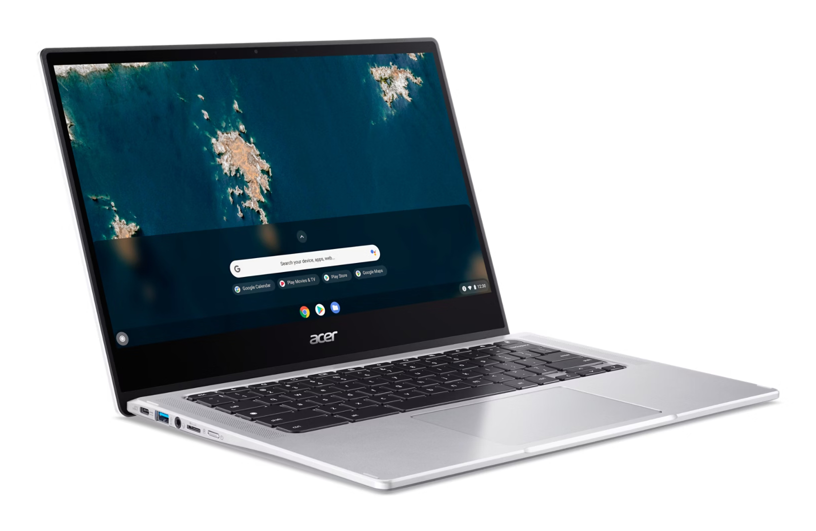 Acer Chromebook Spin 314 CP314-1HN-C07F Intel® Celeron® N5100 35,6 cm (14") Touchscreen Full HD 8 GB LPDDR4x-SDRAM 128 GB eMMC Wi-Fi 6 (802.11ax) ChromeOS Duits Zilver - Afbeelding 2