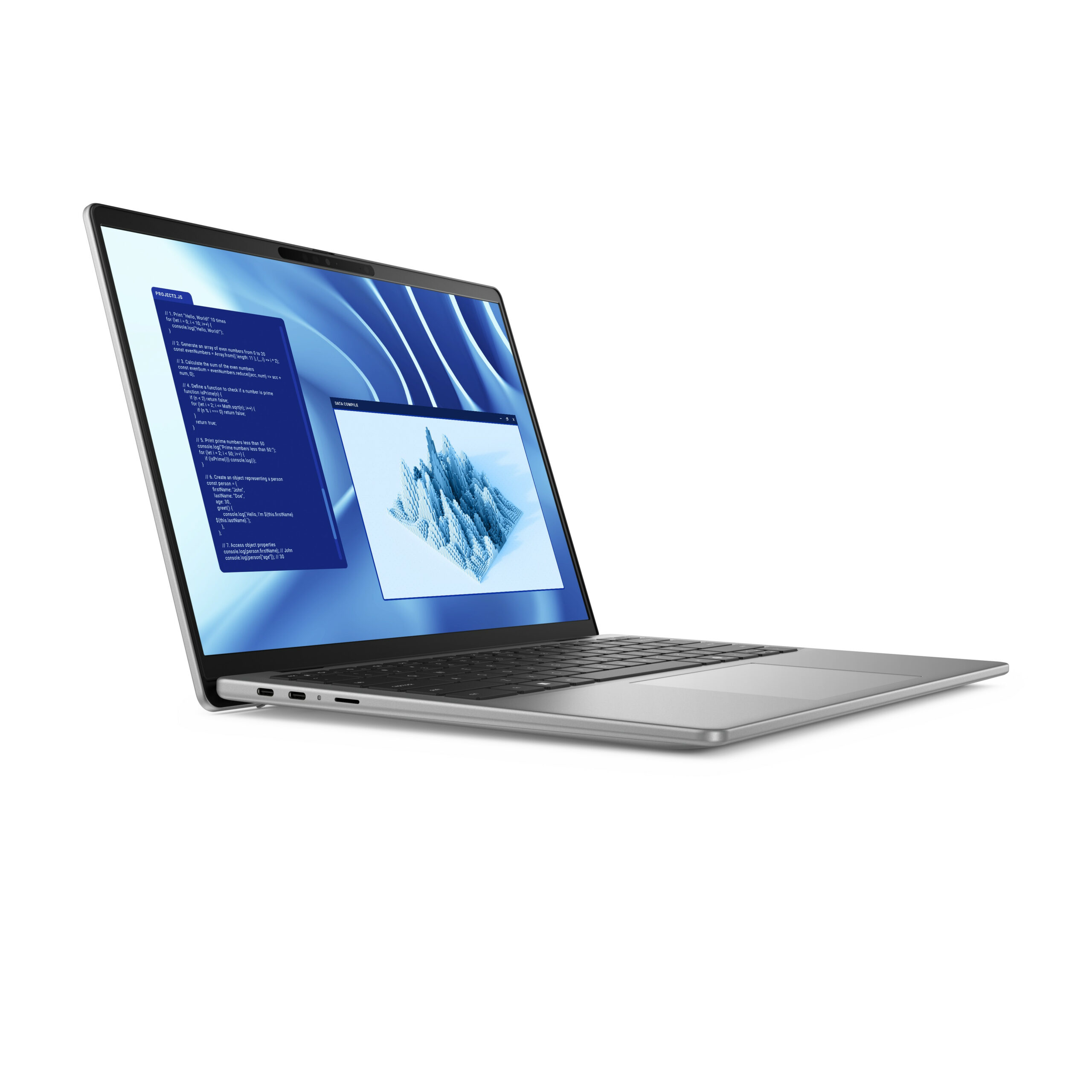 DELL Latitude 7455 Qualcomm Snapdragon X1P-64-100 Laptop 35,6 cm (14") Touchscreen Quad HD+ 16 GB LPDDR5x-SDRAM 512 GB SSD Wi-Fi 7 (802.11be) Windows 11 Pro Grijs - Afbeelding 5