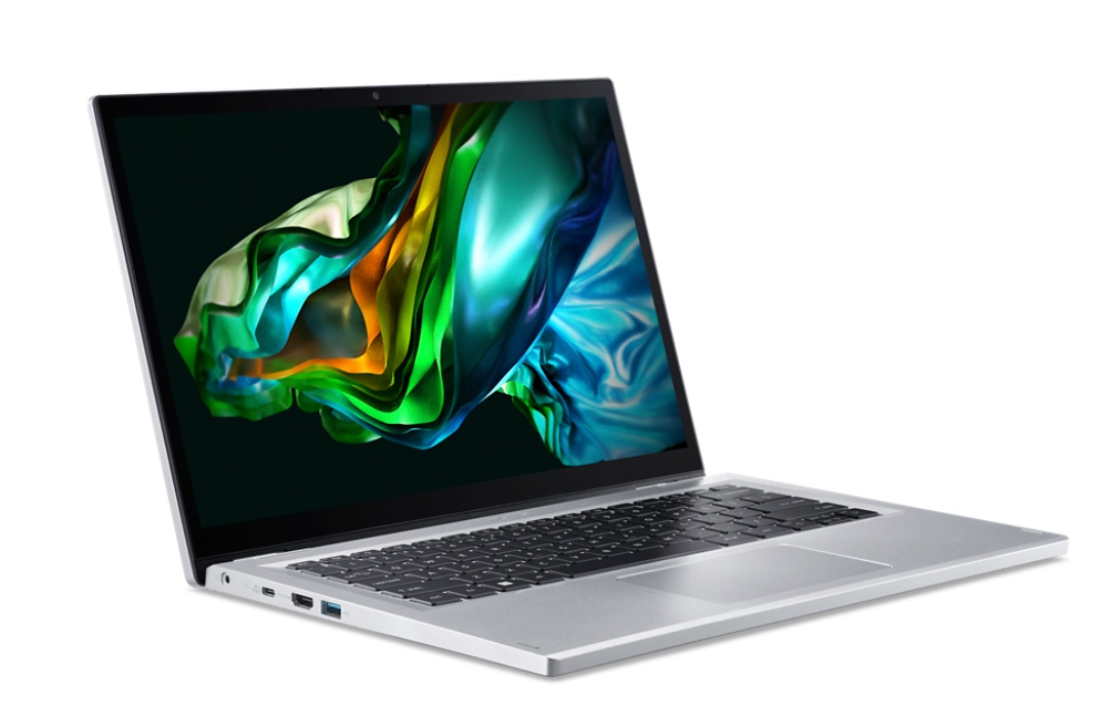 Acer Aspire 3 Spin 14 A3SP14-31PT-310V Intel® Core™ i3 i3-N305 Hybride (2-in-1) 35,6 cm (14") Touchscreen WUXGA 8 GB LPDDR5-SDRAM 512 GB SSD Wi-Fi 6 (802.11ax) Windows 11 Home Zilver - Afbeelding 2