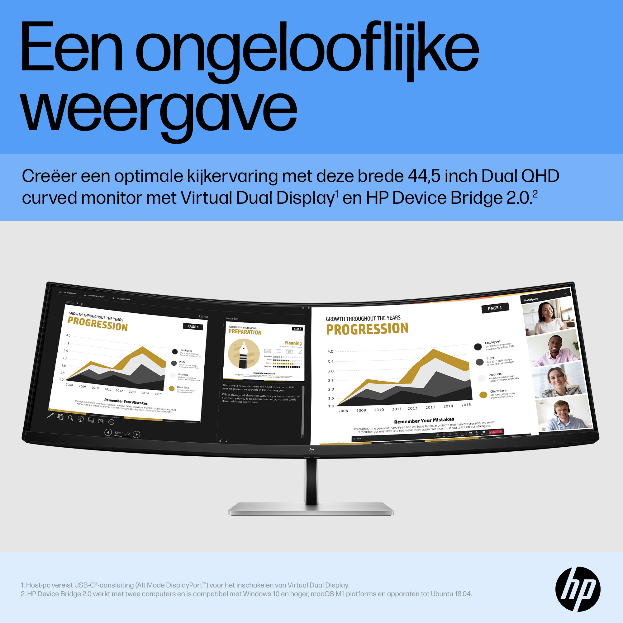 HP E45c G5 DQHD Curved Monitor - Afbeelding 5