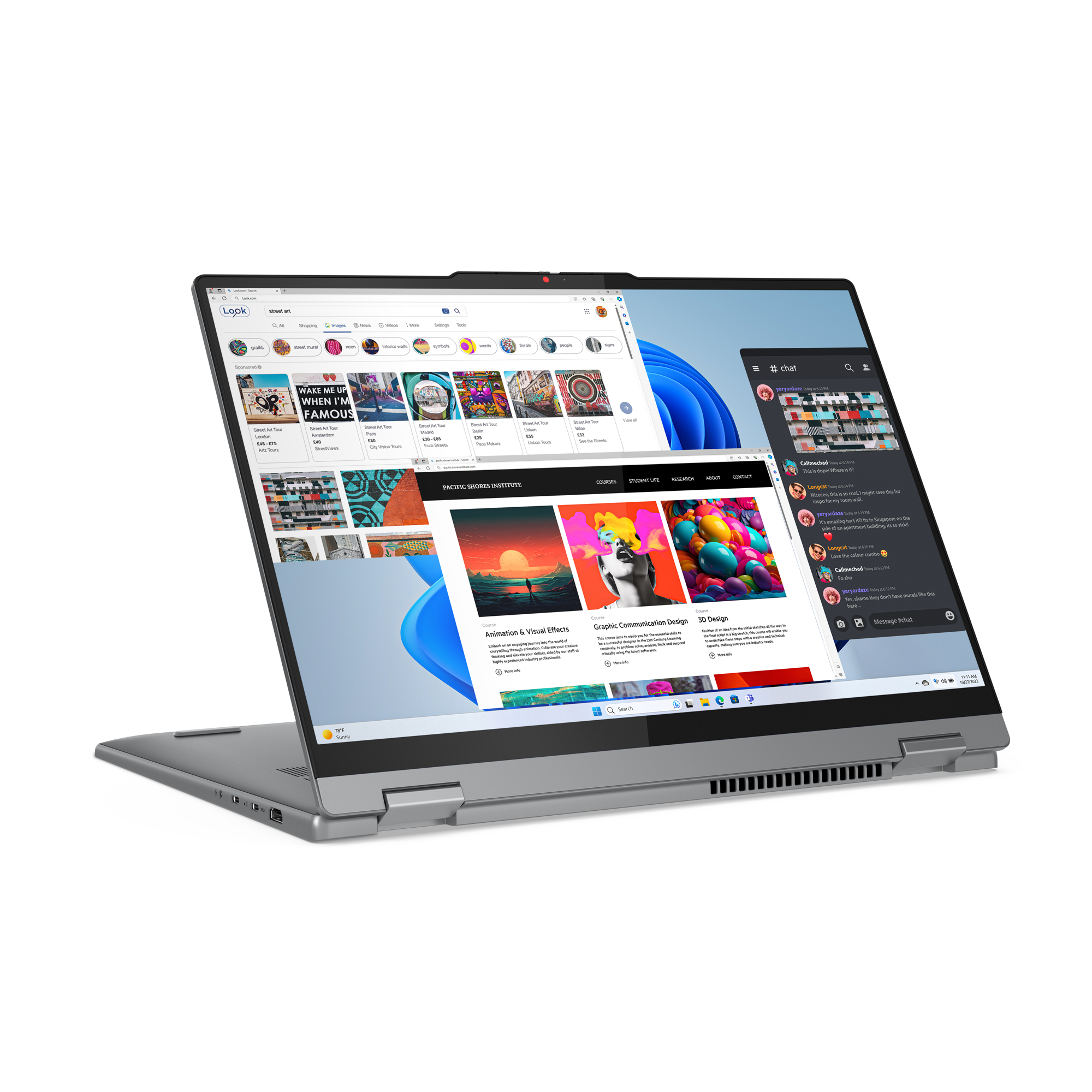 Lenovo IdeaPad 5 2-in-1 16IRU9 Intel Core 7 150U Hybride (2-in-1) 40,6 cm (16") Touchscreen WUXGA 16 GB LPDDR5x-SDRAM 512 GB SSD Wi-Fi 6E (802.11ax) Windows 11 Home Duits Grijs - Afbeelding 9